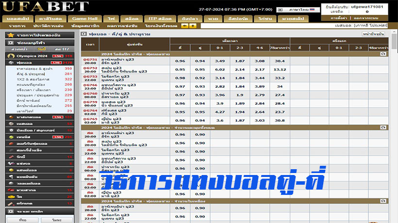 วิธีการแทงบอลคู่-คี่